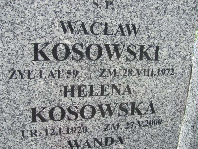 Helena Kosowska 1920 Szydłowiec - Grobonet - Wyszukiwarka osób pochowanych