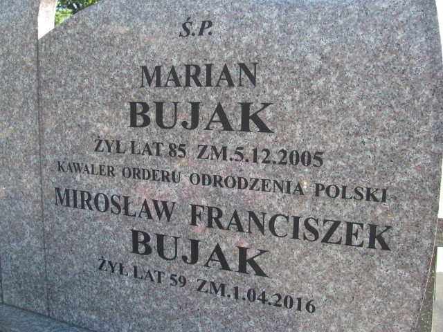 Mirosław Franciszek Bujak Szydłowiec - Grobonet - Wyszukiwarka osób pochowanych