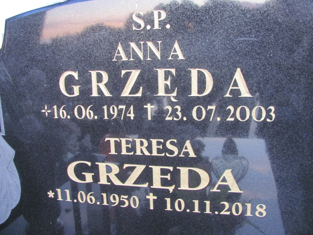 Teresa Grzęda 1950 Szydłowiec - Grobonet - Wyszukiwarka osób pochowanych