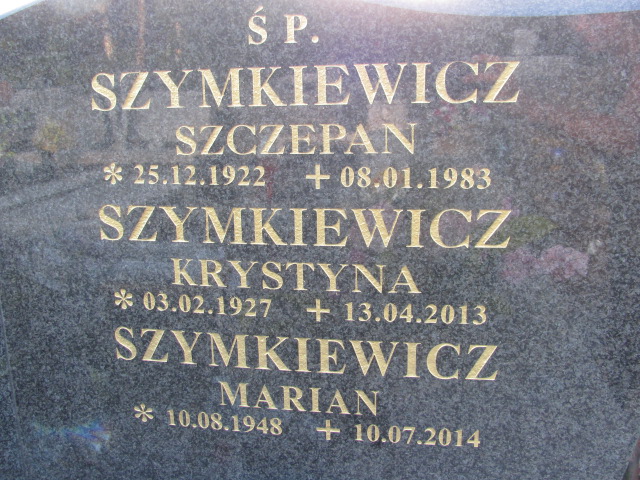 Szczepan Szymkiewicz 1922 Szydłowiec - Grobonet - Wyszukiwarka osób pochowanych